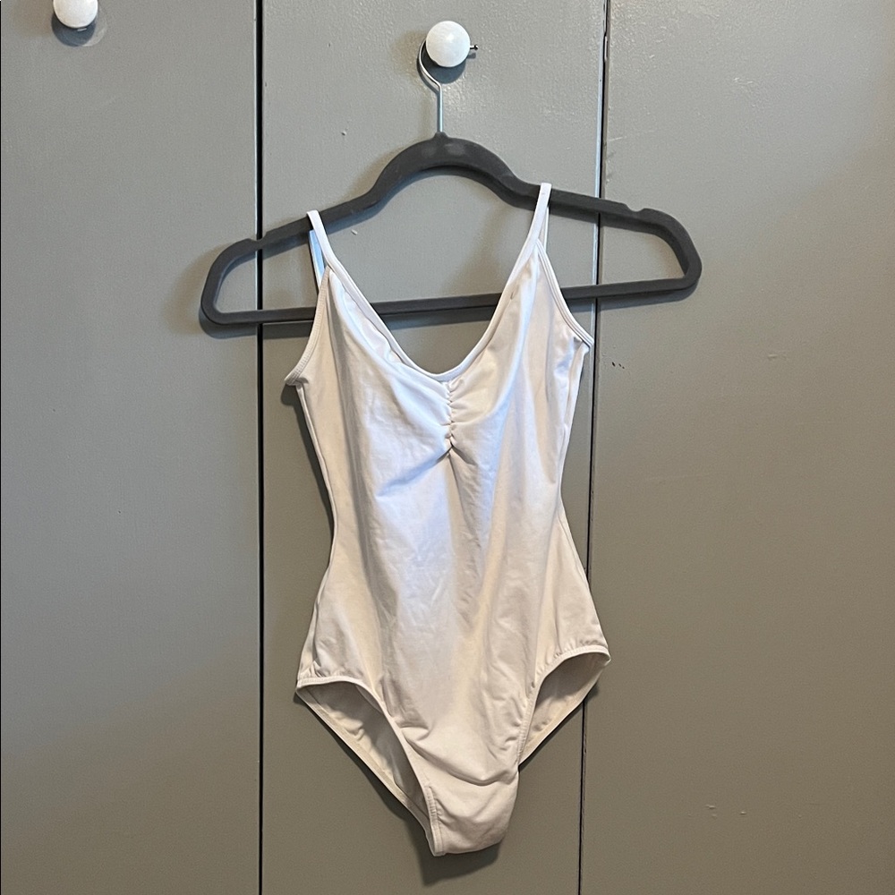 Mirella White classic Leotard